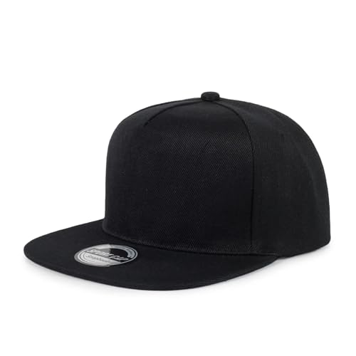 Gorra de camionero de 5 paneles con acabados limpios y panel liso para impresión de logo