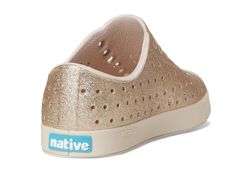 Native Shoes Unisex-Child Jefferson Bio-Bling Sneakers, Rock Salt Bling/Rock Salt Pink, 7 Toddler