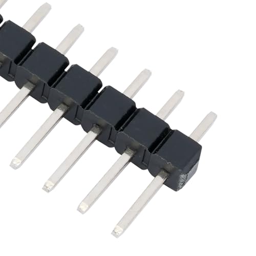 Image of 30 Pcs Header Pins 2.54 mm Straight Right-Angle Male and Female Pin Headers Connector Compatible with for Arduino ESP32 PCB Breadboard DIY Projects