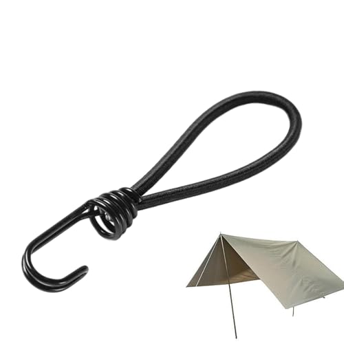 Cordones elásticos para tienda, Cordones elásticos con gancho - Correas cortas para tienda con gancho | Cordones cortos para viajes al aire libre, Cuerda de lona ligera