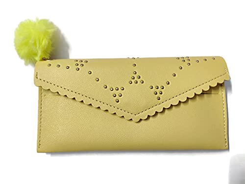 Clutch |Wallet | Hand Purse for girls/women in PU-Leather in Yellow Colour By Ragini Creations