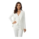 Sue Nahmee Cosplay Guide: Saving Bikini Bottom Villain Costume 2 White 3-Piece Business Casual Suit with Shoulder Pads