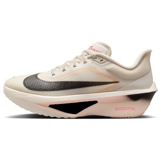 Nike Zoom Fly 6 Femme Blanc Rose Nike Femme Zoom Fly 6 Straßenlaufschuh (Damen) Chaussures de Course sur Route, Pale Ivory Black Crimson Tint Sail, 37.5 EU