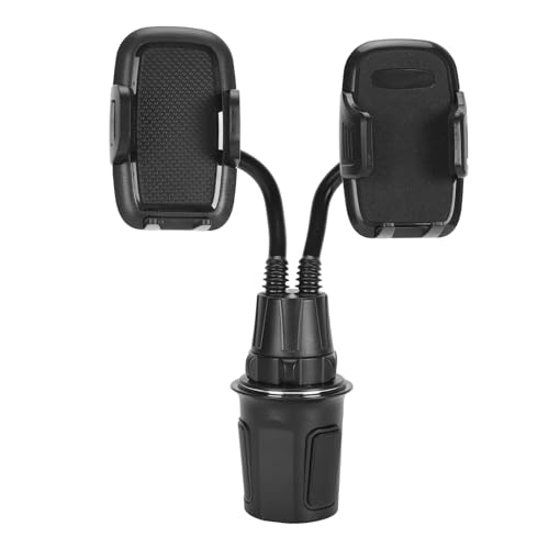 Suporte de copo de telefone, suporte de telefone ajustável ABS preto, suporte de copo de carro, base
