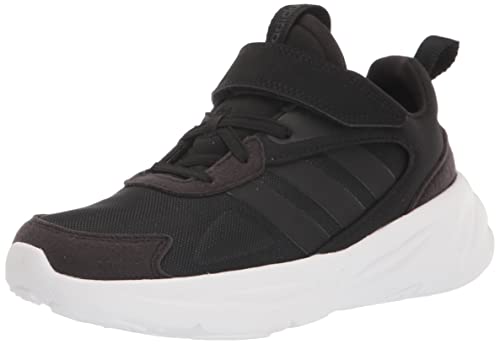 adidas OZELLE Running Shoe, Black/Black/Carbon (Elastic), 11 US Unisex Little Kid