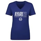 500 LEVEL Yasin Ayari Brighton & Hove Albion Elite Women's V-Neck T-Shirt (Royal Blue, Medium)