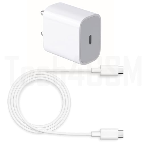 Image of AuviPal Original 20W Type-C Bundle Compatible with Apple Device 15 Pro /15 Pro Max, 16 /16 Plus (Adapter & Cable),White