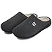 Produktbild Filzpantoffeln Herren Hausschuhe Pantoffeln im Herbst und Winter Slipper Unisex mit Rutschfest Sohle Filzlatschen(Dunkelgrau, 40/41EU)