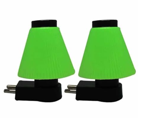 Image of GURUSOAMI Small LED Lamp Type 2 Pin Night Lamp 0.5 Watt Plug & Play Bulb For Bedroom, Living Room, Zero Watt Light Direct Socket Use For Night (Green, 1)