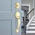 Kwikset 96870-091 Dakota Single Cylinder Handleset w/Tylo Knob featuring SmartKey in Polished Brass