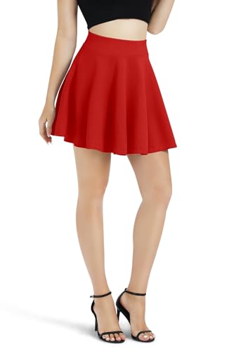 Image of Urban CoCo Women's Basic Versatile Stretchy Flared Casual Mini Skater Skirt