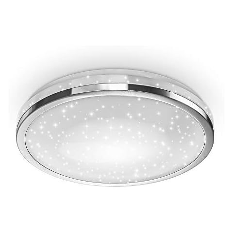Lámpara de techo LED B.K.Licht con decoración estrellar Cover