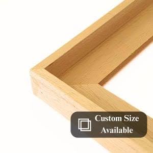 Image of Canvas Floating Frame for Finished Canvas Painting 30 /40 cm (Wooden Yellow)