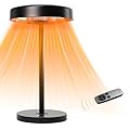 EAST OAK Electric Heater, 1500W Table Top Electric Heater with Remote Control, Patio Heater with USB Port, IP65 Waterproof and Tip-over & Overheating Protection, 3 Heat Settings & 24 Hours Timing