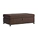 Coaster Home Furnishings Upholstered Bench with Fold Out Sleeper and Casters, Dark Brown, 28.5