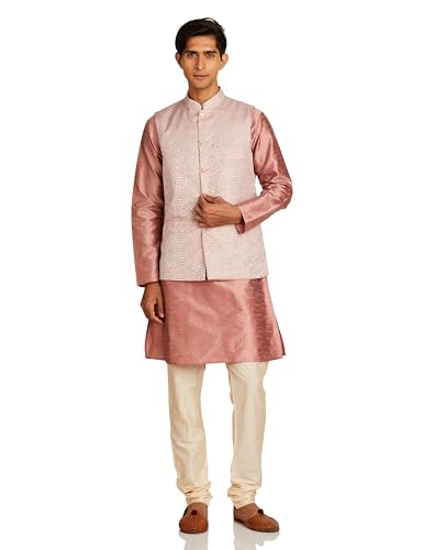 Image of Amazon Brand - Symbol Men's Cotton Blend Printed Kurta Pyjama Set