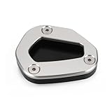 Material: extensor de soporte de motocicleta, extensión de soporte lateral, la almohadilla del pie está hecha de material de aleación de aluminio, procesado con tecnología CNC, lo que garantiza durabilidad.