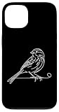 Custodia per iPhone 13 Line Art Bird & Ornitologo Song Sparrow