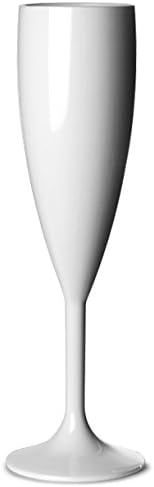 6 Flûtes à champagne Shatterproof 18.7 oz, Polycarbonate, White
