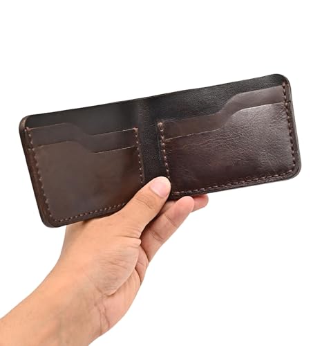 ROYAL Hand Made Leather Front Pocket Wallet (Dark Brown)3