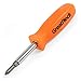 GreatNeck SD4B 6-in-1 Screwdriver Multi Tool, 6 Tools in 1 Screwdriver Kit, 2 Flat Head Screwdriver Bits, 2 Phillips Head Screwdriver Bits, and 2 Hex Bits