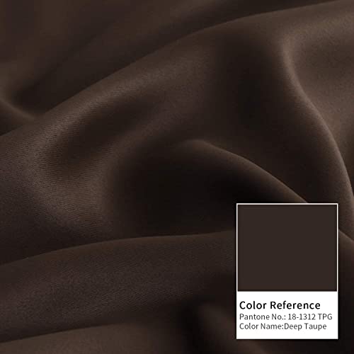 Bgment Fashion Sliding Door Curtain 100 X 84 Inches, Wide Thermal Blackout Curtains Room Darkening Room Divider Window Curtain, 1 Panel, Brown, 84 Length X Wide 100 #TOP7