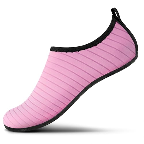 Image of SEEKWAY Water Shoes Women Men Adult Quick-Dry Aqua Socks Barefoot Non Slip for Beach Swim River Pool Lake surf Black SK002(U)