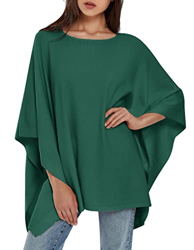Image of PULI Women's Pullover Poncho Sweater Oversized Knit Layering Top Travel | Sleeveless and Layers Over Any Shirt At Home or Work