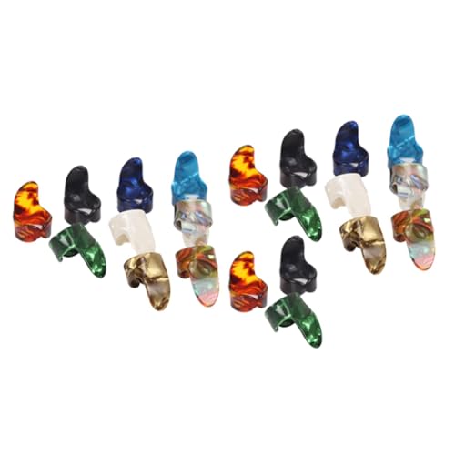 Pasotim フィンガーピック、ミディアム、フラットサムピック、セルロイドギターフィンガーピック (24個人差し指ピック)