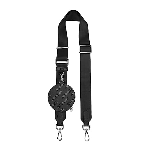 Image of Jiesinlov Black Purse Straps Replacement Crossbody Shoulder for HOBO Handbag Adjustable