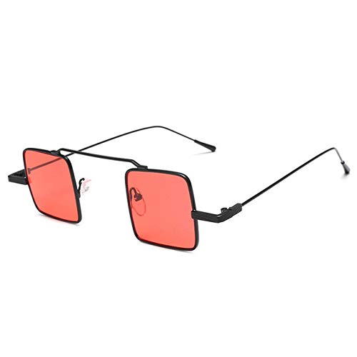 Gafas De Sol Unisex Anteojos Pequeños Gafas De Sol con Montura Cuadrada Vintage Gafas Retro para Actividades Aire Libre