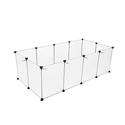 Pet Playpen,Portable Large Plastic Yard Fence Small Animals, Puppy Kennel Crate Fence Tent,Fence Cage with Bottom for Small Animals Guinea Pigs, Hamsters, Bunnies, Rabbits (20 Panels) - Thumbnail 2