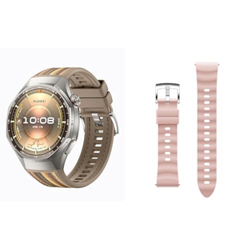 HUAWEI WATCH GT 6 Pro 46mm X}[gEHb` 1.47C` uE+[t@[EFC] WATCH GT6 EasyFit Pink Fluoroelastomer Strap(18mm) X}[gEHb`pxg