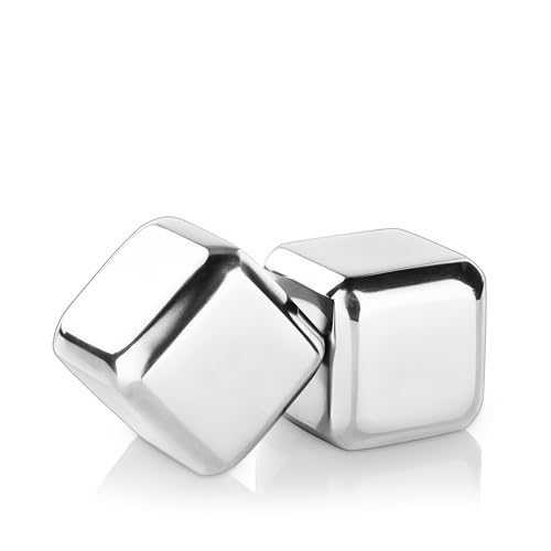 Cubos de enfriamiento grandes de acero inoxidable Innovine, set de 2 miniatura 1