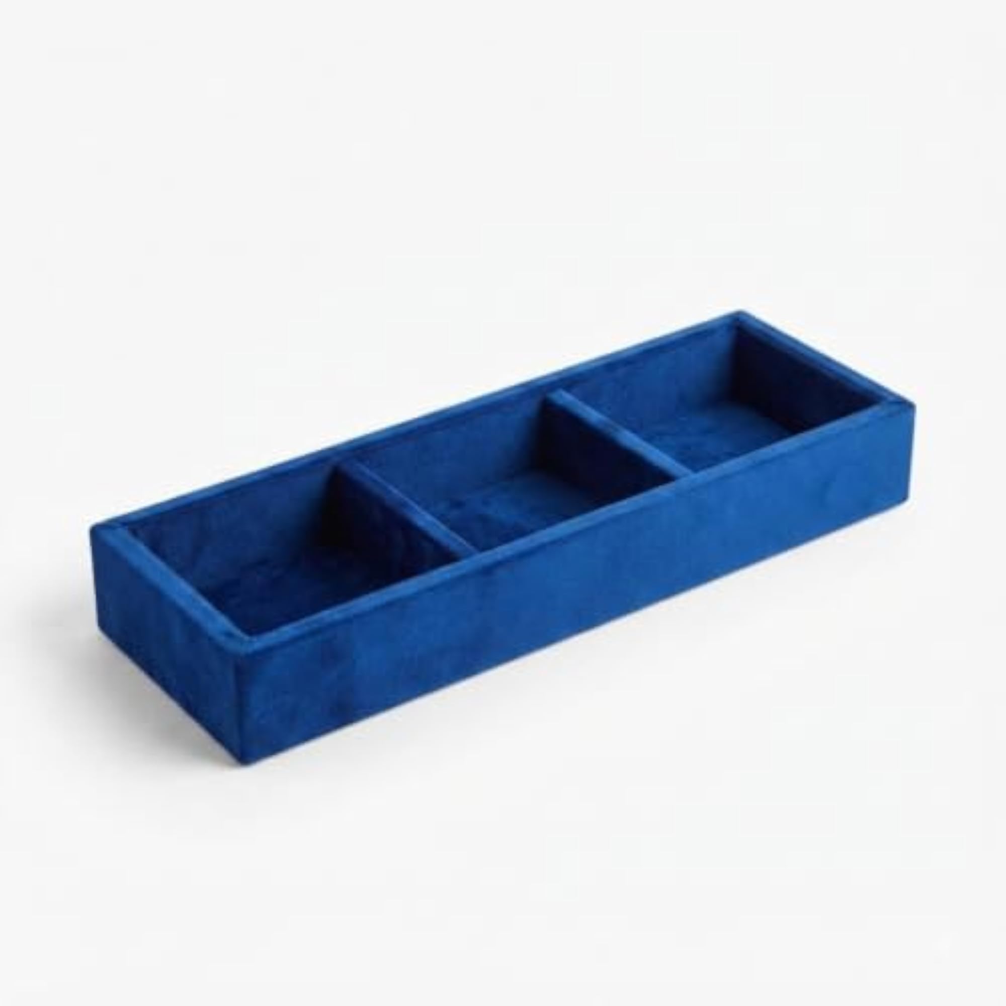 Blue Velvet Bangle Organiser Tray for Bangles & Bracelets