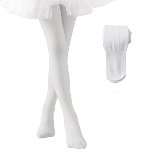 Image of EPEIUS Fleece Lined Tights for Girls Winter Warm Leggings Toddler Thick Thermal Dance Tights 900D Black Nude Ballet Pink