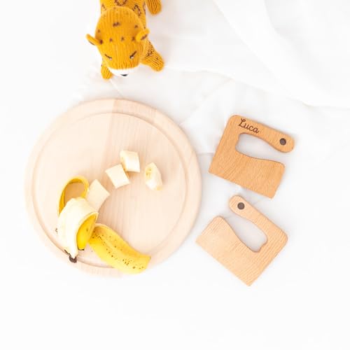 wunderwunsch Kindermesser ab 1 Jahr, Montessori Messer Holz Kleinkinder – Ansicht 3