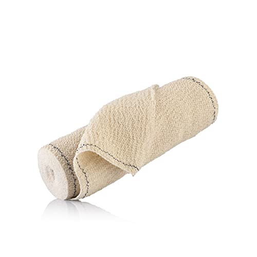 LABOR Benda In Tessuto Crep Elasticizzata Professionale Da Imbibire Lavabile e Riutilizzabile Per Bendaggi e Trattamenti Estetici Caldo/Freddo Misura 500x20 Cm