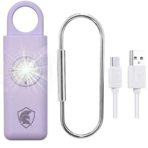 Spartan Defense Personal Safety Alarm Rechargeable Lavender