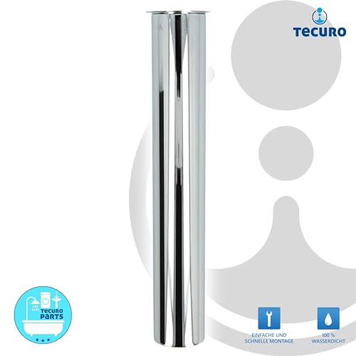 Tecuro adjustment tube dip tube extension, 200 mm, V2A chrome-plated stainless steel for siphon trap - Image 3