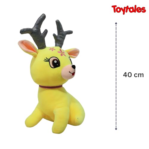 Image of TOYTALES Reindeer Soft Toy for Kids | Plush Stuffed Animal Deer | Soft Toys for Baby Girl & Baby Boy | Big Cute Cuddle Plush Toy for Girls & Boys, 40 CM