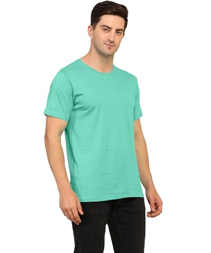 Image of Unisex Round Neck Plain T-Shirt | Combed Bio-Washed Ring Spun Cotton for Men & Women, Short Sleeves