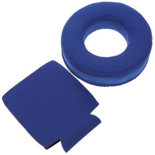 Toyvian Portavasos Flotante para Piscina de Neopreno Reutilizable Azul, Soporte Inflable para Bebidas y Latas, Contenedor Flotante Adecuado para Fiestas al Aire Libre y