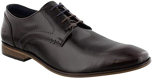 Pod Boston 2 Bordeaux Leder SchnĂĽrschuh - Bordeaux, 12 UK