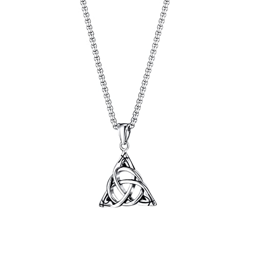 Collier en titane pour hommes, pendentif triangle style urbain branché