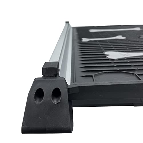 KATSU Tools Hunderampe Auto Klappbar, 70kg/150lbs Tragfähigkeit, 71cm-156cm Aluminiumlegierung Tragbar Faltbar Leichte Anti-Rutsch Oberfläche Teleskopische Hunderampe für Haustiere