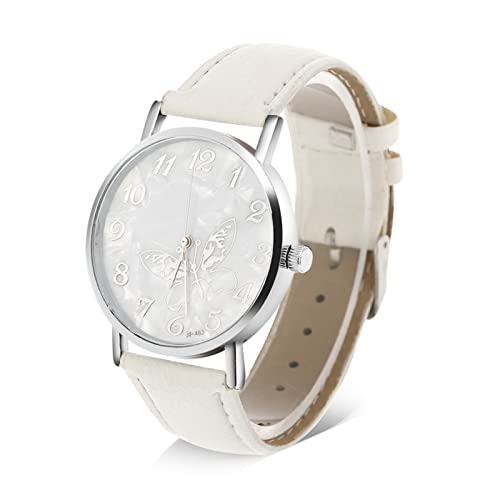 Tbest Reloj, Relojes Baratos para Mujer, Correa de Cuero PU a la Moda, Reloj de Cuarzo, Relojes de Pulsera Analógicos para Mujer, Color (Blanco) Tbest Reloj, Relojes Baratos para Mujer, Correa de Cuero PU a la Moda, Reloj de Cuarzo, Relojes de Pulsera Analógicos para Mujer, Color (Blanco)