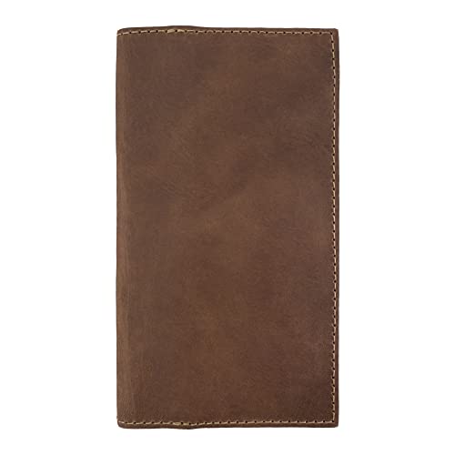 Image of Hide & Drink, Checkbook Cover, Minimalist Organizer for Personal or Business Finances, Bill Holder, Full Grain Leather, Handmade, Single Malt Mahogany