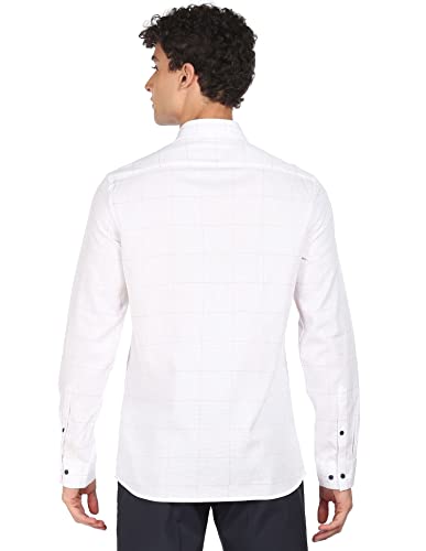 Image of Arrow Solid Slim Fit Mens Formal Shirt - 100% Cotton, Breathable & Comfortable, Full Sleeves Shirts for Men