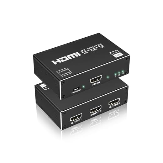 HDMI Splitter 1 entrada 3 salidas - 4K Divisor HDMI 1 in 3 out para 3 Monitores simultáneo compatible con HDCP1.4 3D UHD 60hz para reproductores de DVD, consolas de juegos, dispositivos de transmisión